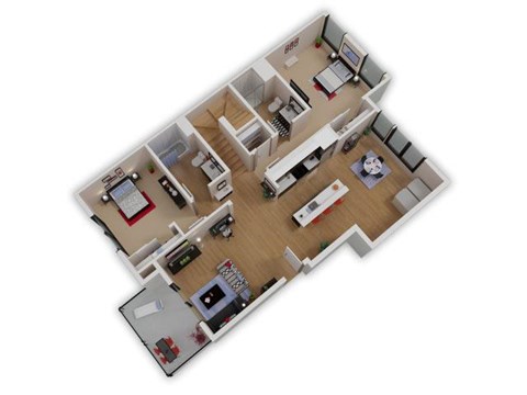 Capitol Yard Apartments_ West Sacramento CA_Floor Plan_Two Bedroom Two Bathroom B8